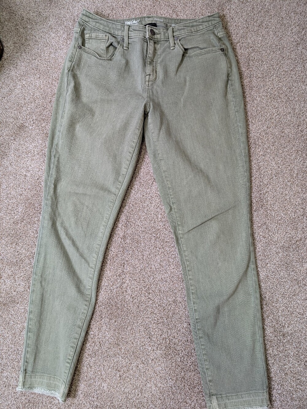 Army Green Curvy Skinny Jeans